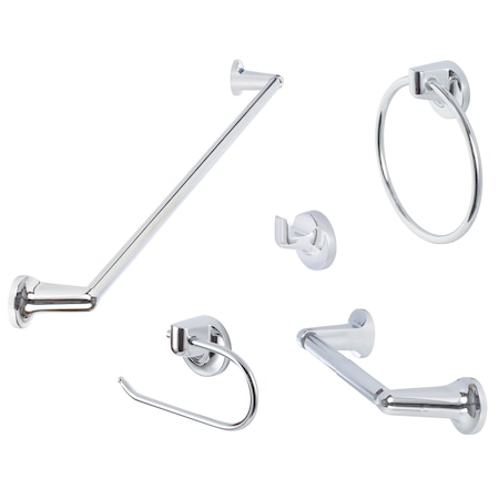 Sure-Loc Hardware Sure-Loc Hardware Sierra Series Bath Set, Single Post, Polished Chrome SA-SET-PH1 26